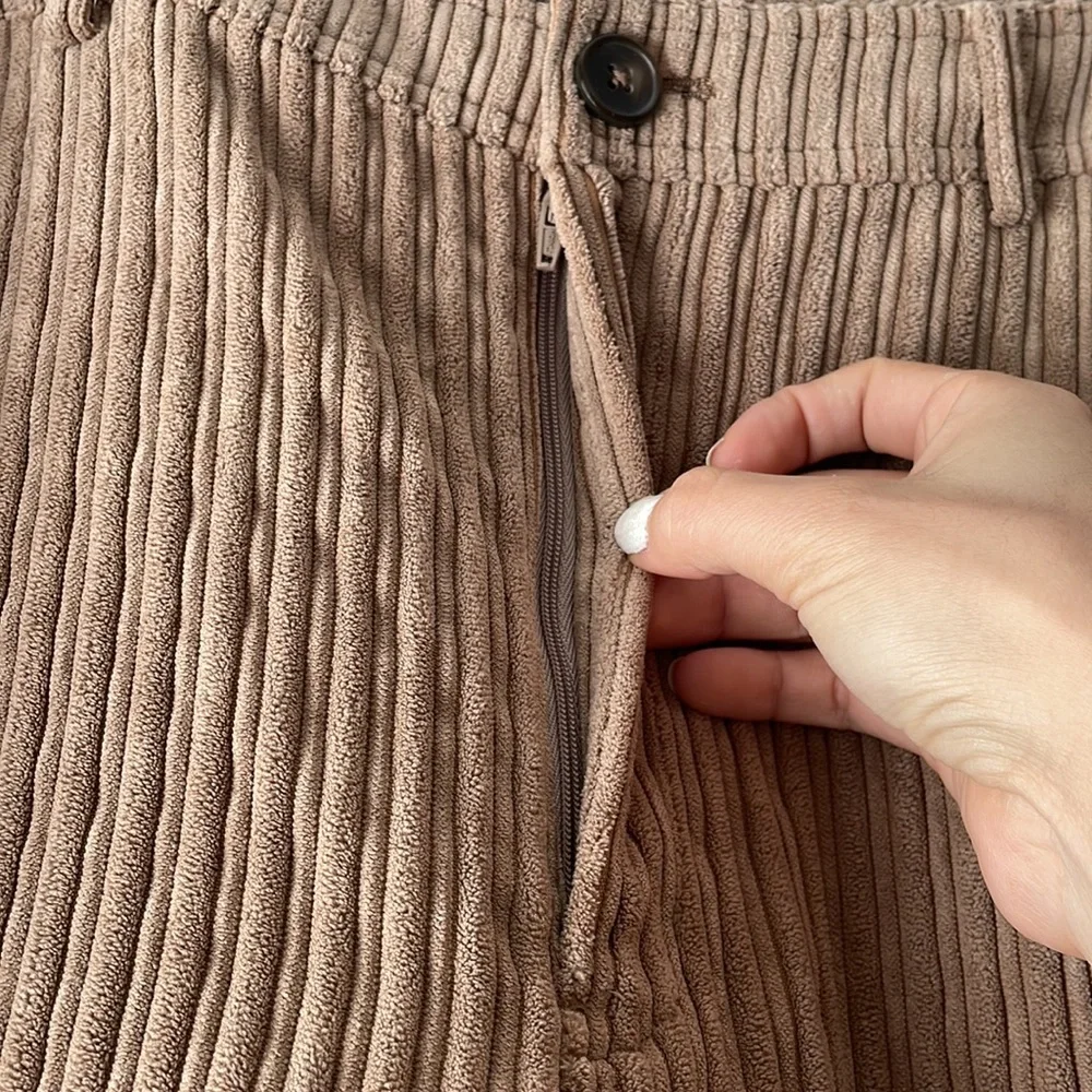 Elie Tahari Cropped Corduroy Wide Leg Pants - Picture 7 of 12